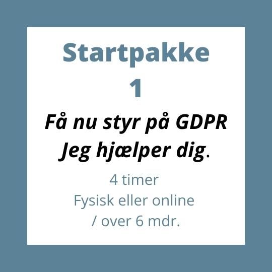 GDPR HJÆLP Startpakke 1
