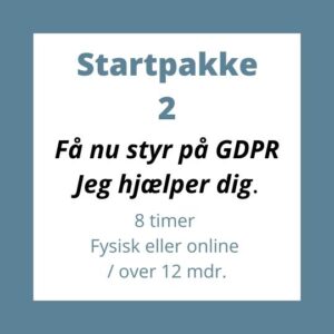 GDPR HJÆLP Startpakke 2