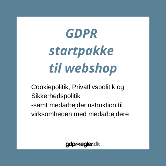 GDPR startpakke til webshop